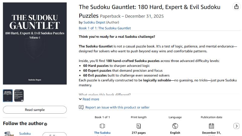 Closing The Loop: Publishing The First Sudoku Book